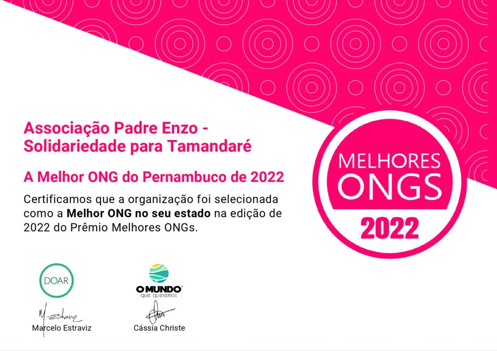 ASSOCIAZIONE PADRE ENZO DI TAMANDARE’: DOPPIO RICONOSCIMENTO PER L’ANNO 2022